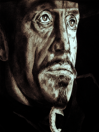 Ace Hanlon, Lance Henriksen, ink, monkeyswithbrushes